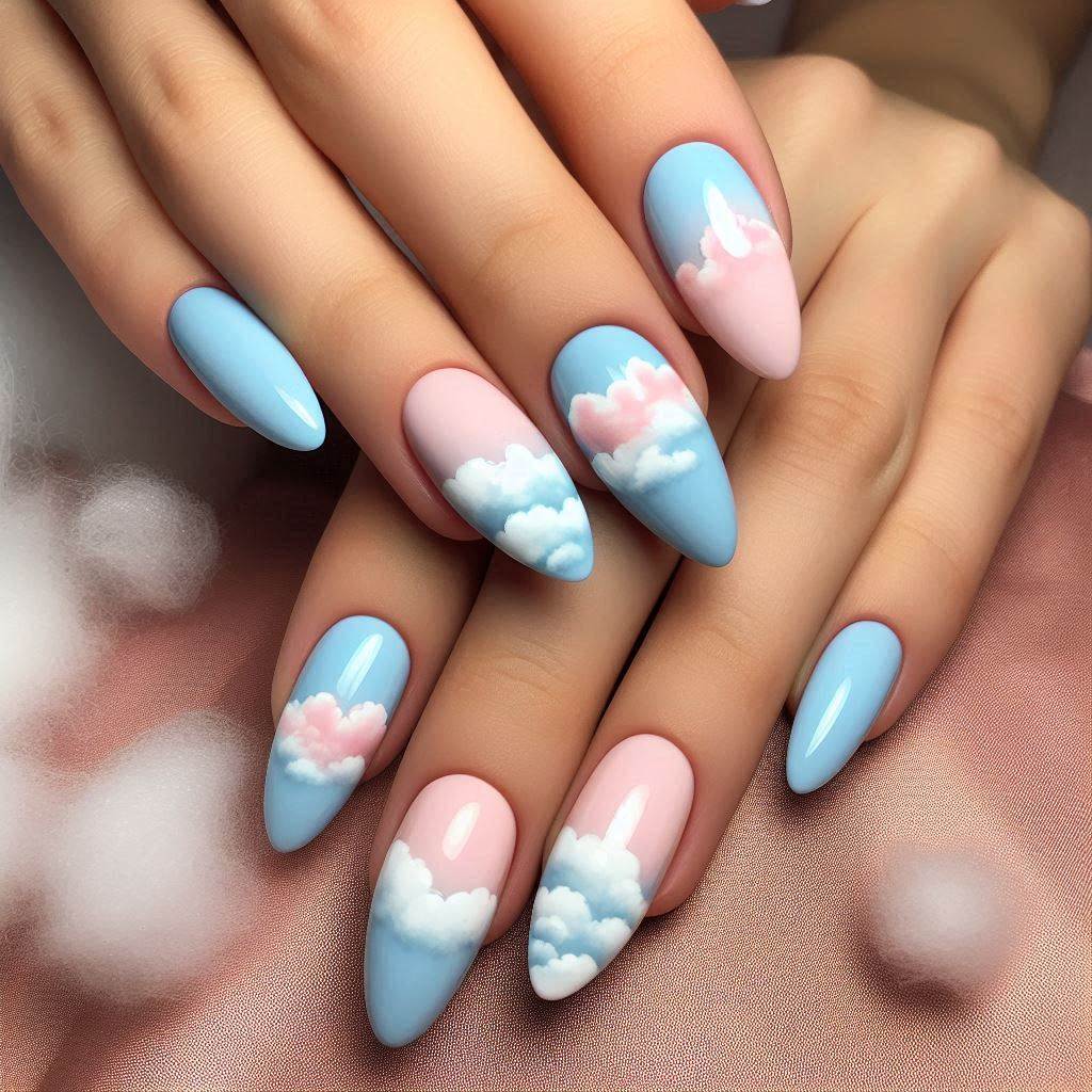 Pastel Cloud Nails