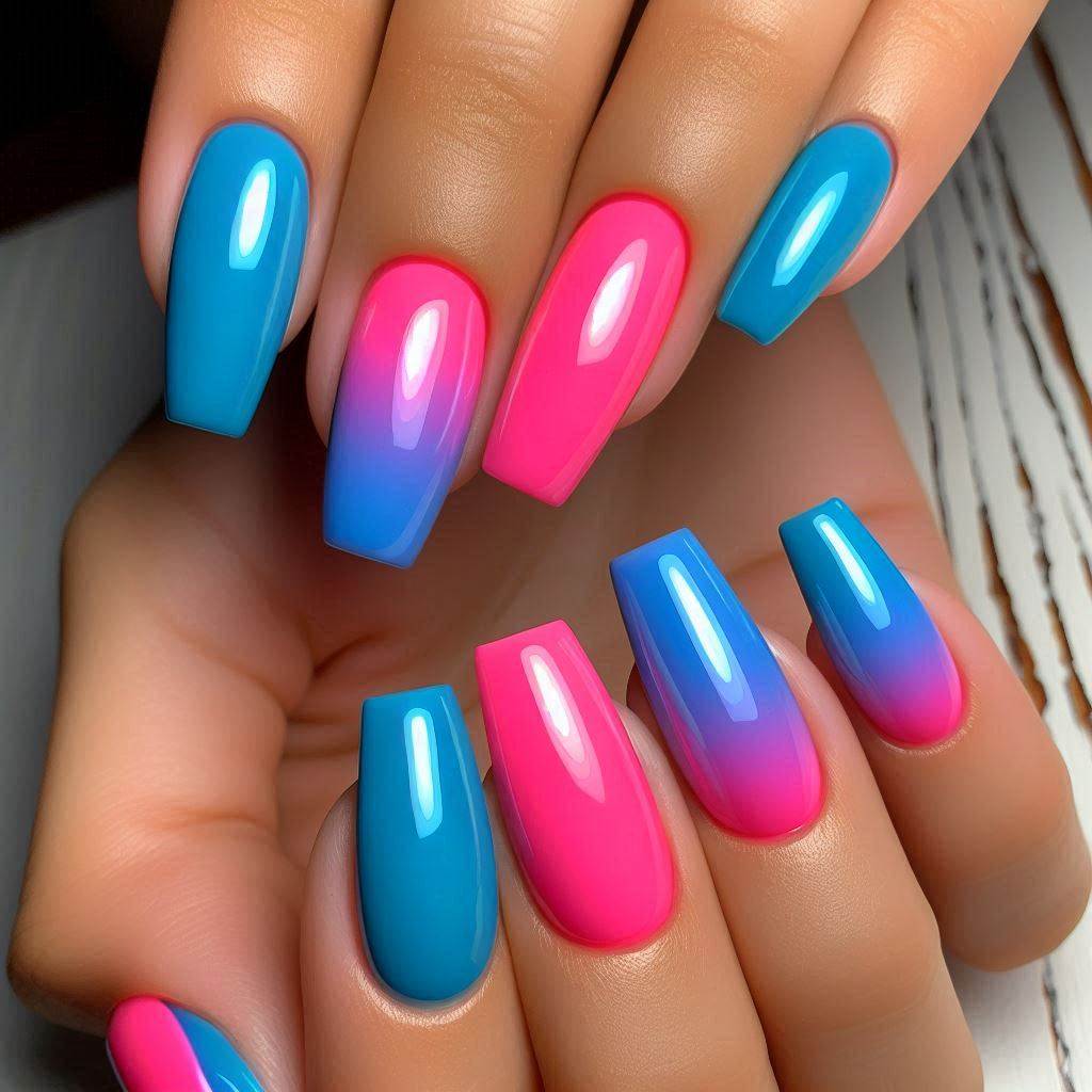 Neon Blue & Pink Pop – A Bold & Vibrant Look