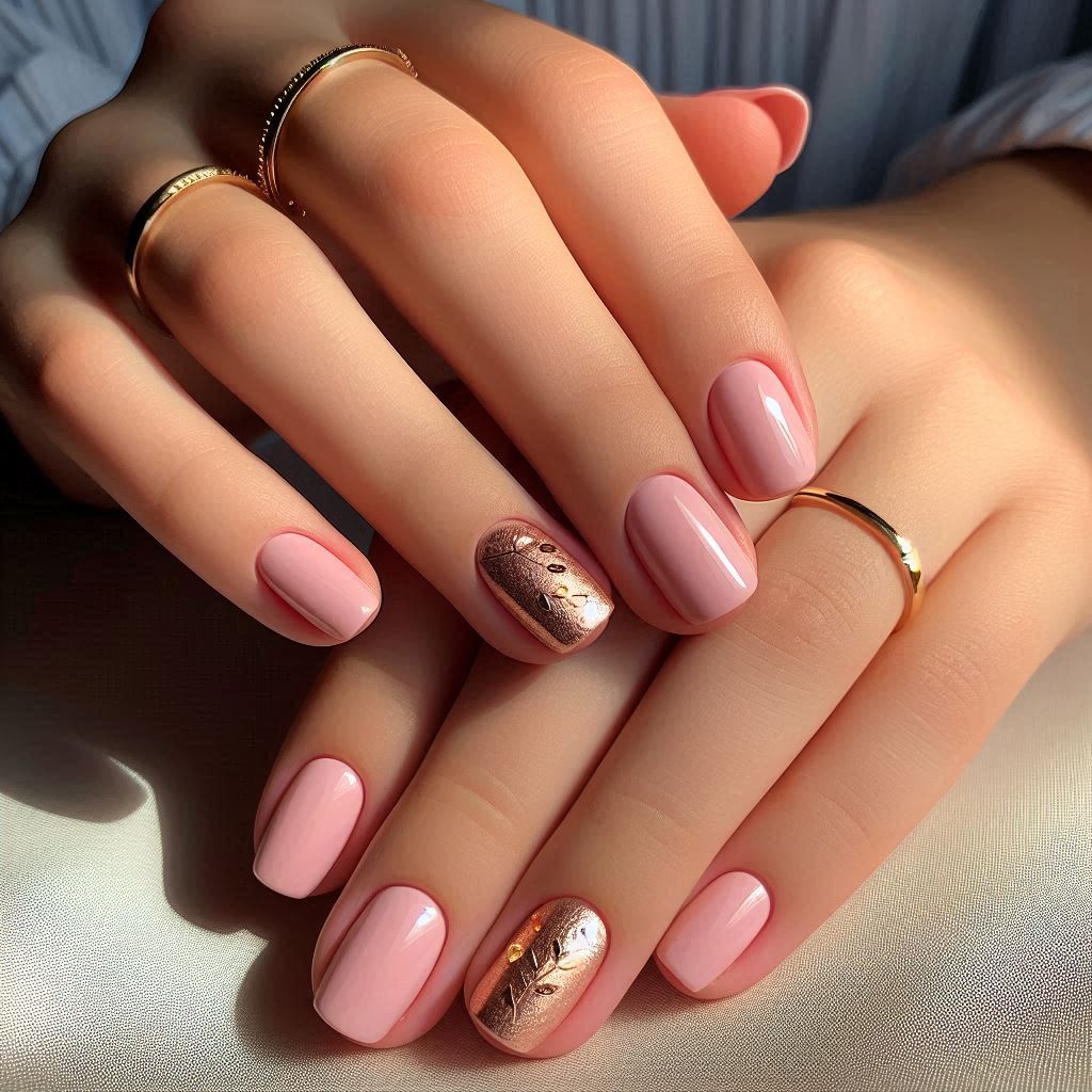 Pastel Pink and Gold Accents