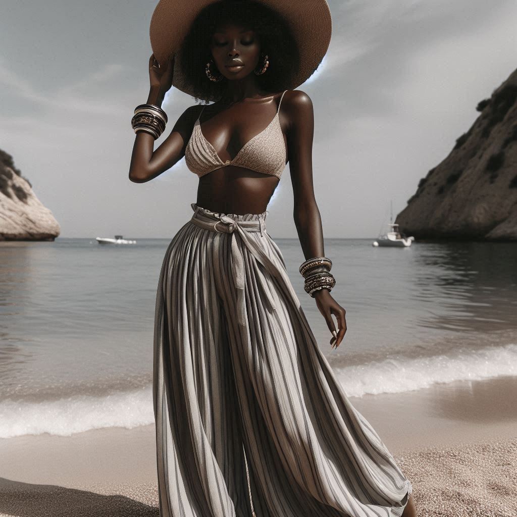 Flowy Palazzo Pants and Bikini Top
