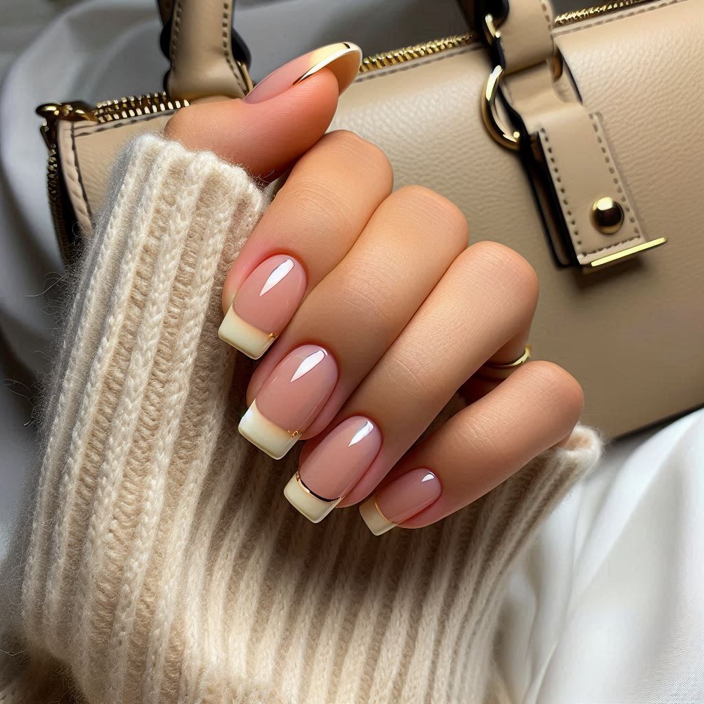 Classic Yellow French Tips for a Chic Look