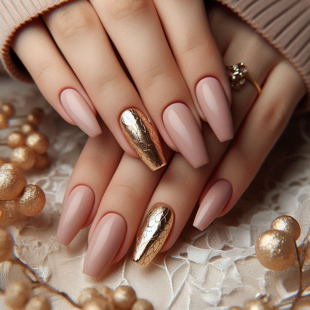 Nude & Gold Foil Glam