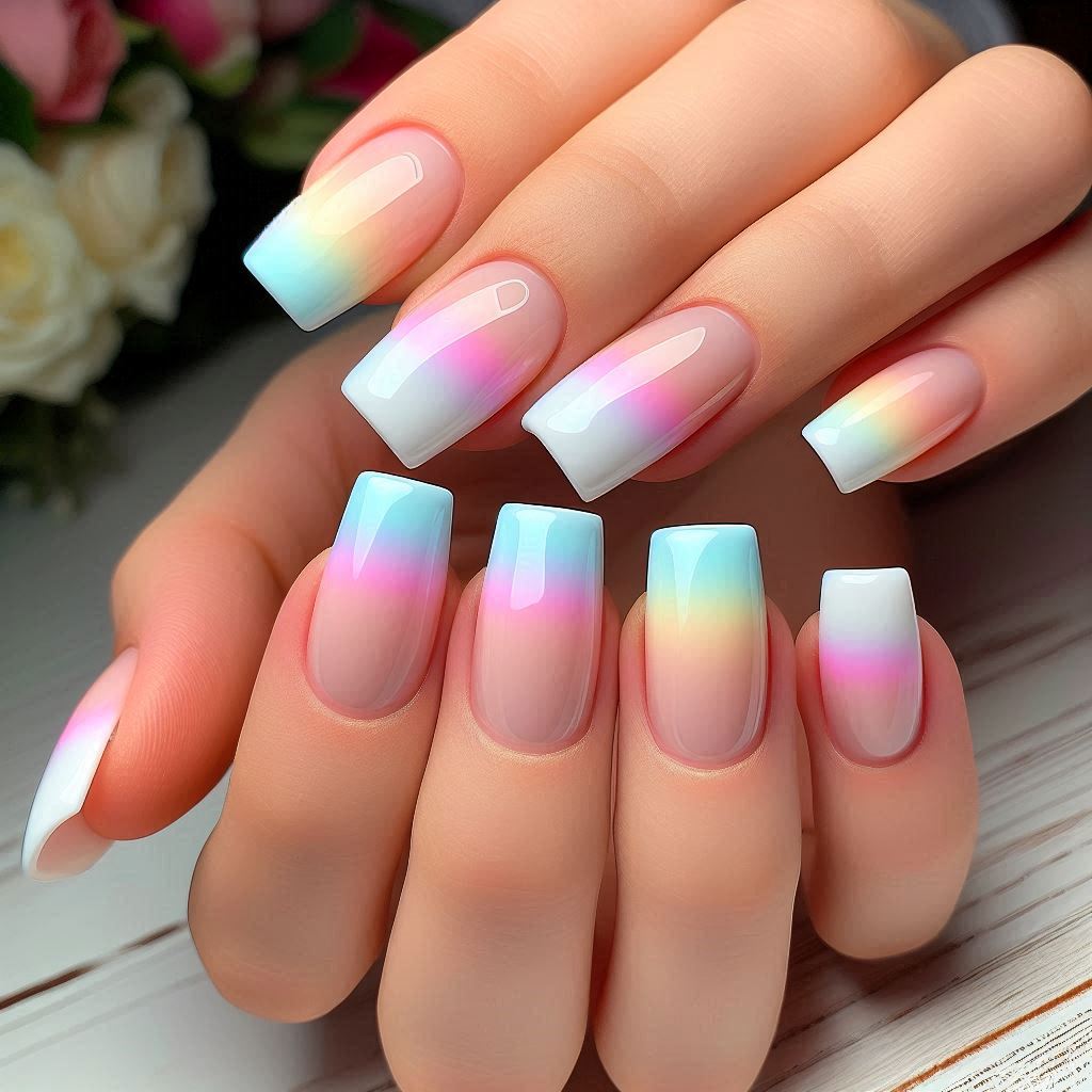 Rainbow Pastel Tips