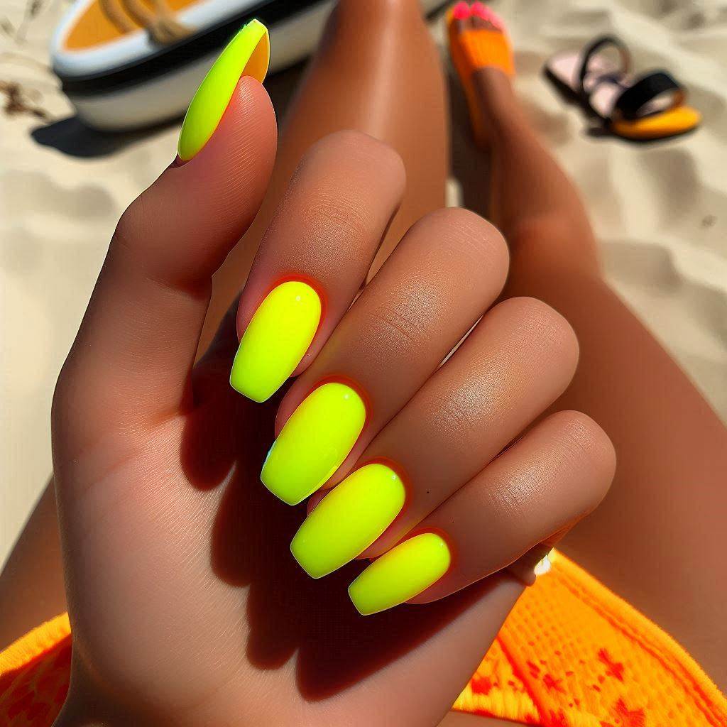 Vibrant Neon Yellow Nails for a Bold Look