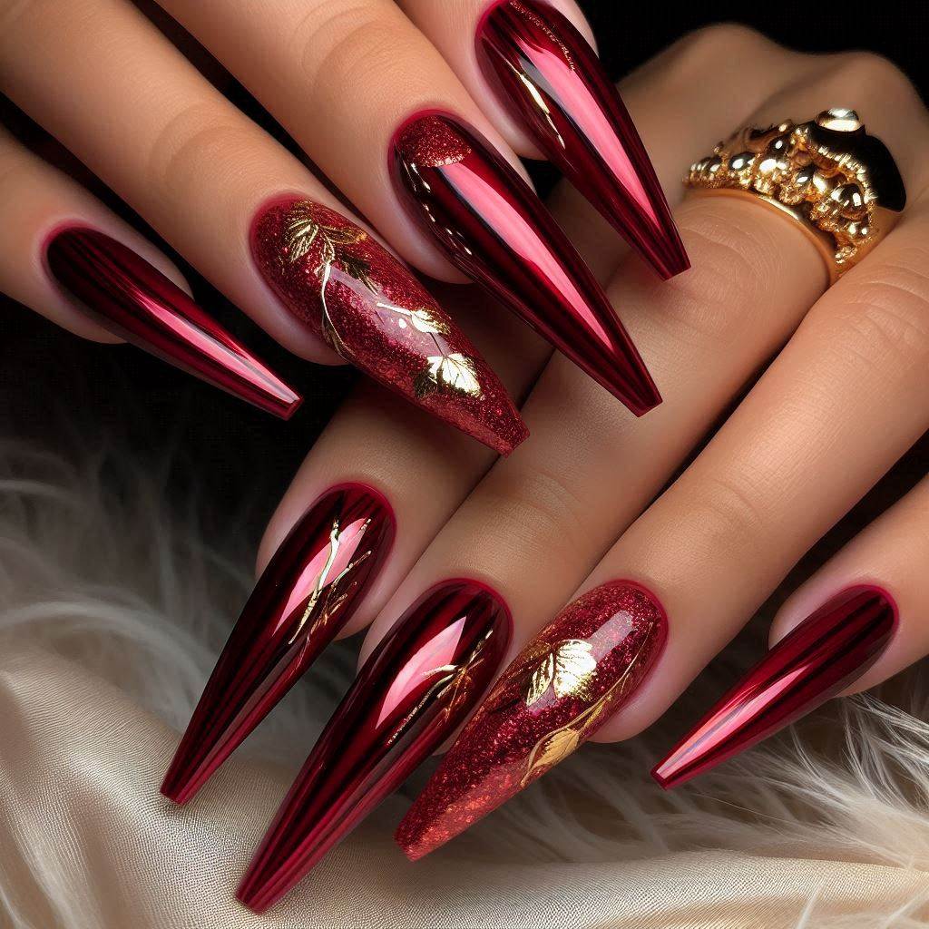 Red Birthday Nails Coffin: The Color of Passion