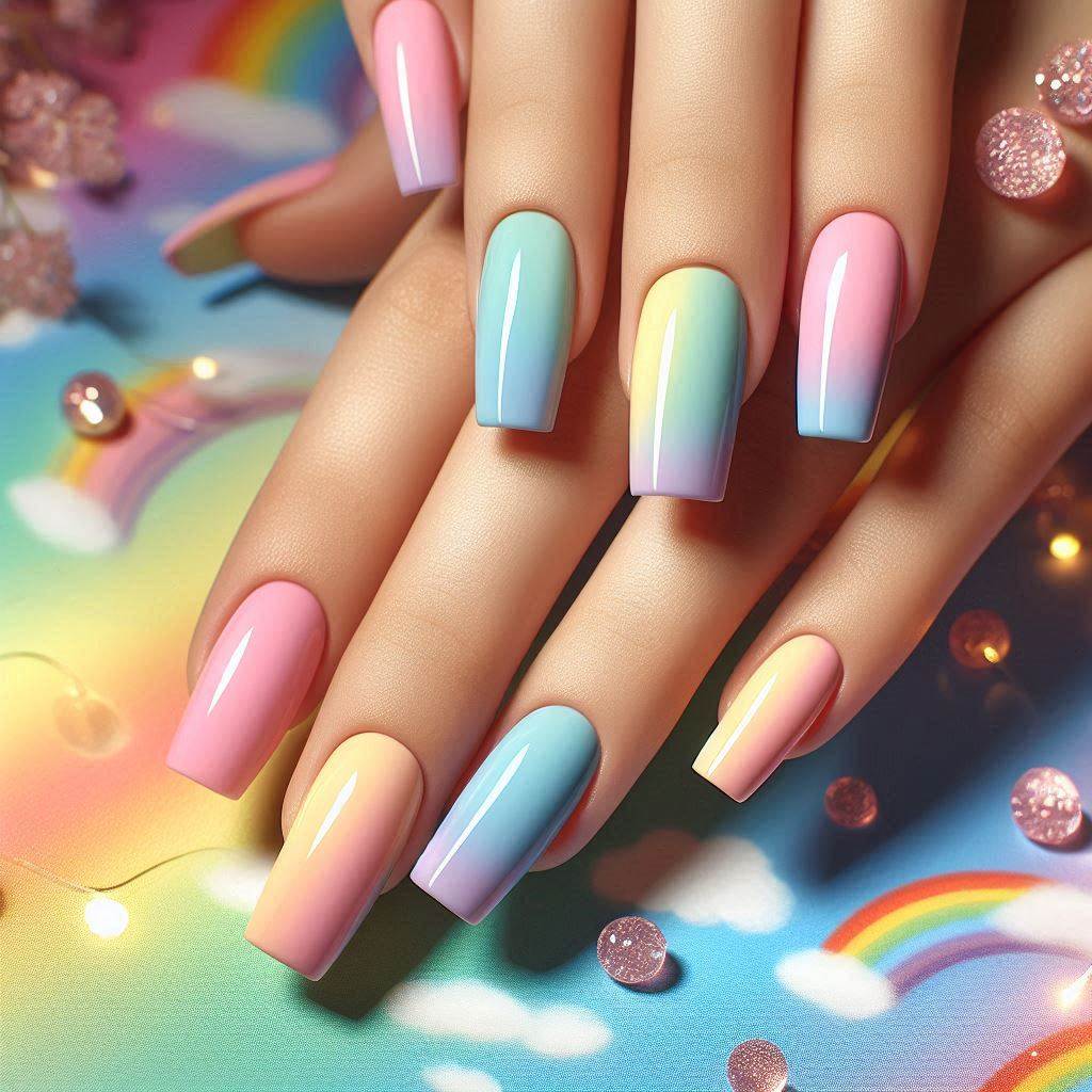 Pastel Rainbow for a Playful Vibe