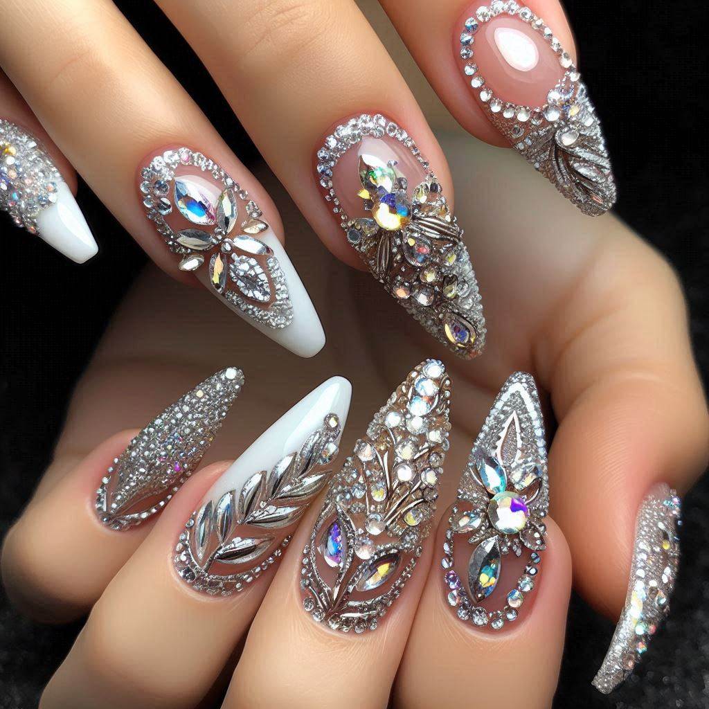 Duck Nails with Bling for a Trendy and Bold Look