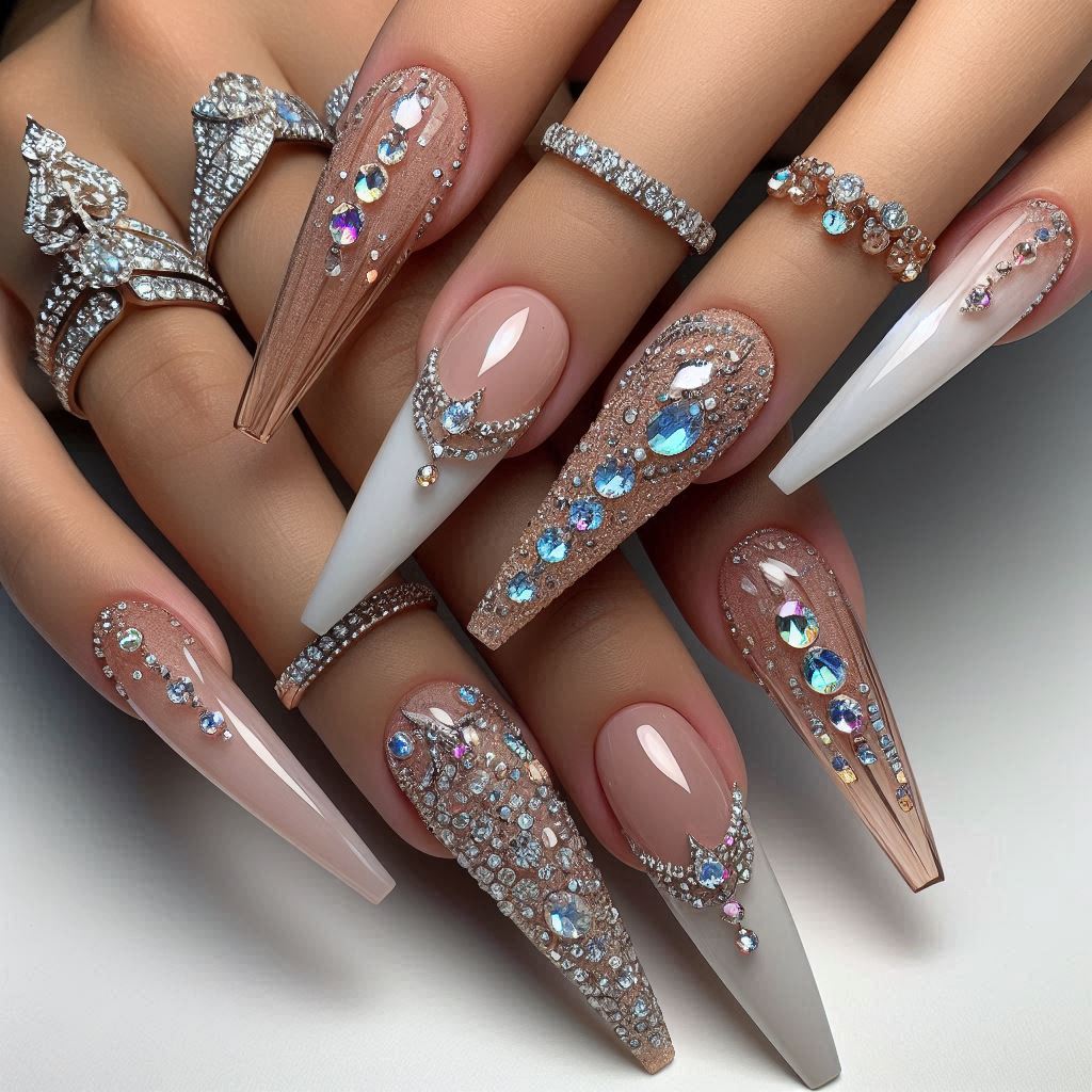 Nails Acrylic Bling Rhinestones 