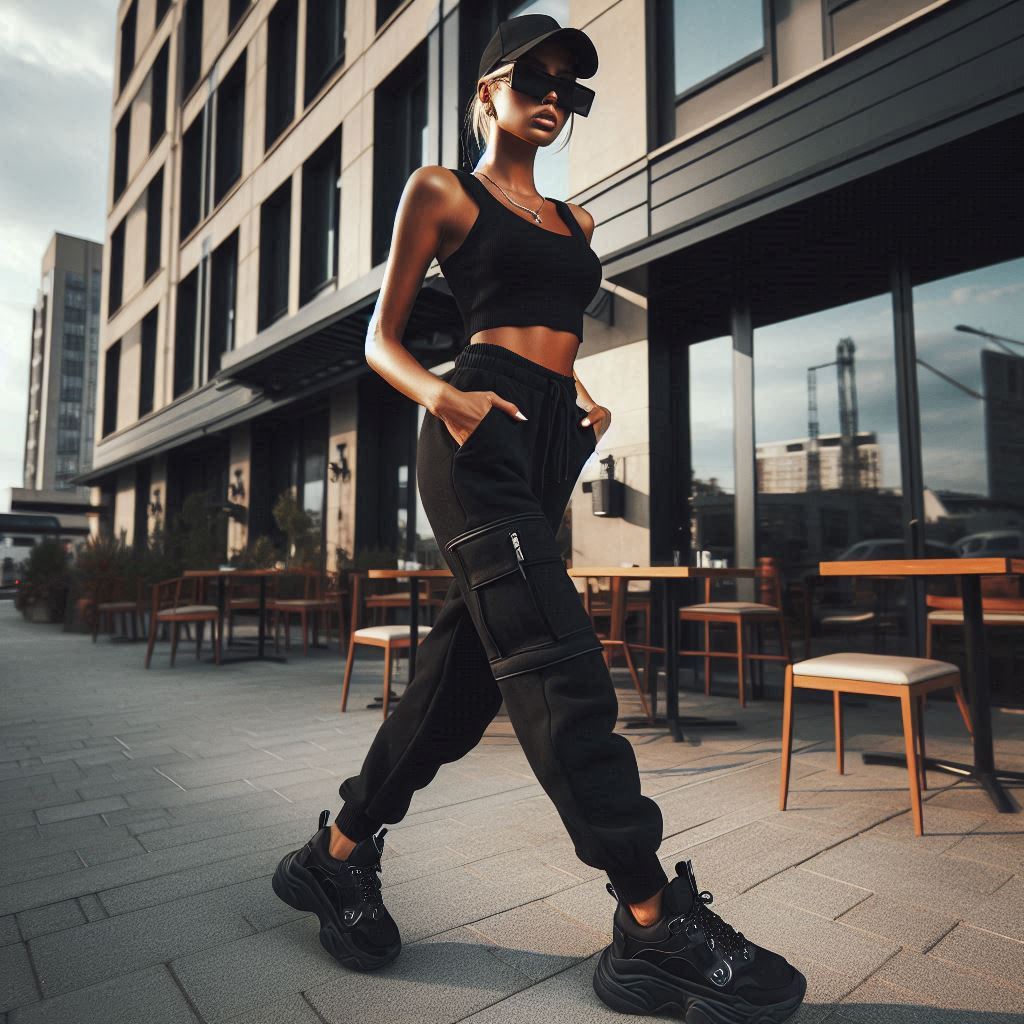Black Joggers and a Tank – Sporty Chic Perfection