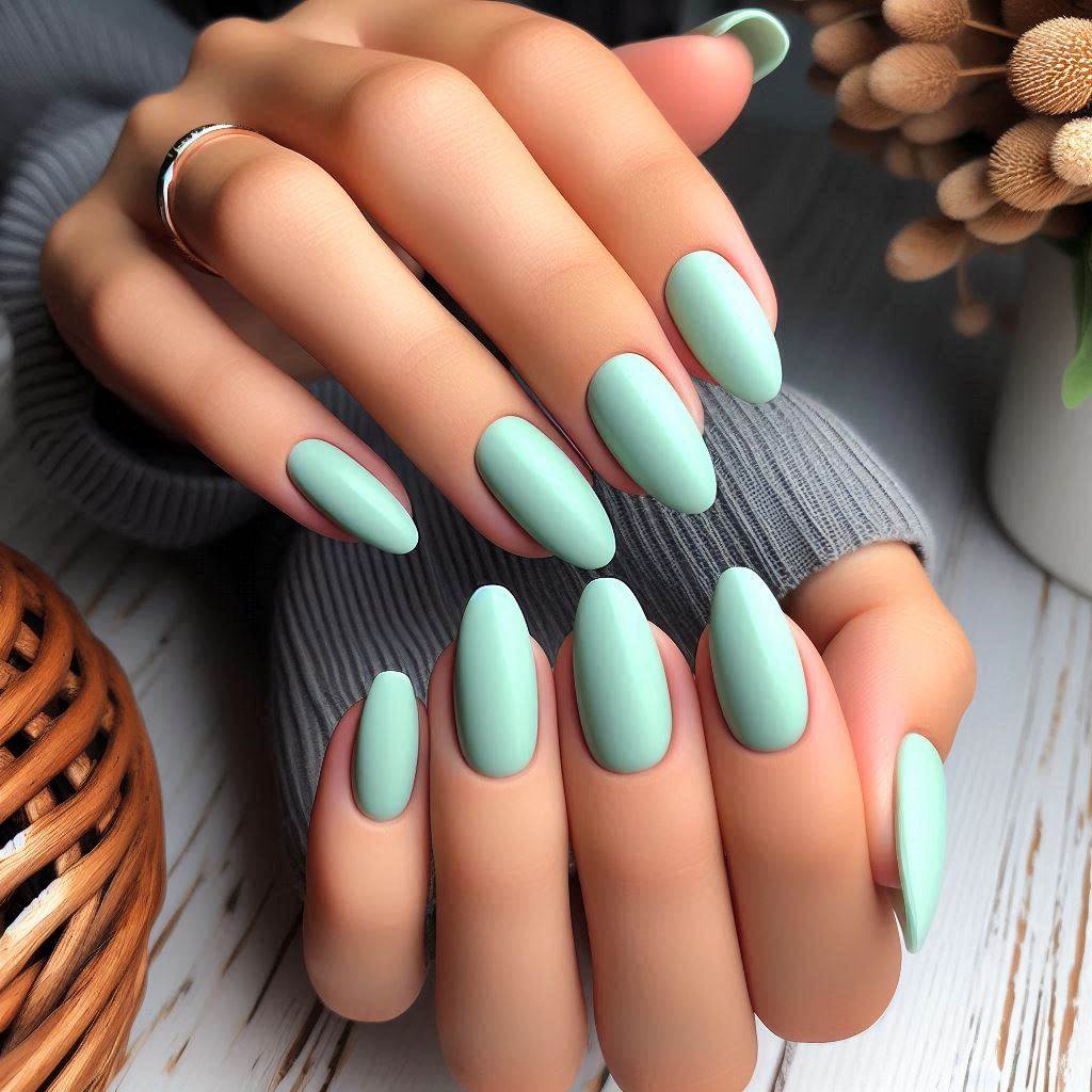 Mint Green Ballerina Nails for a Refreshing Look