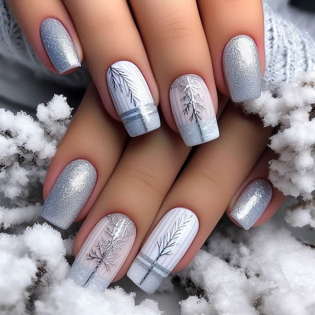 Gel Nails Ideas Short Winter