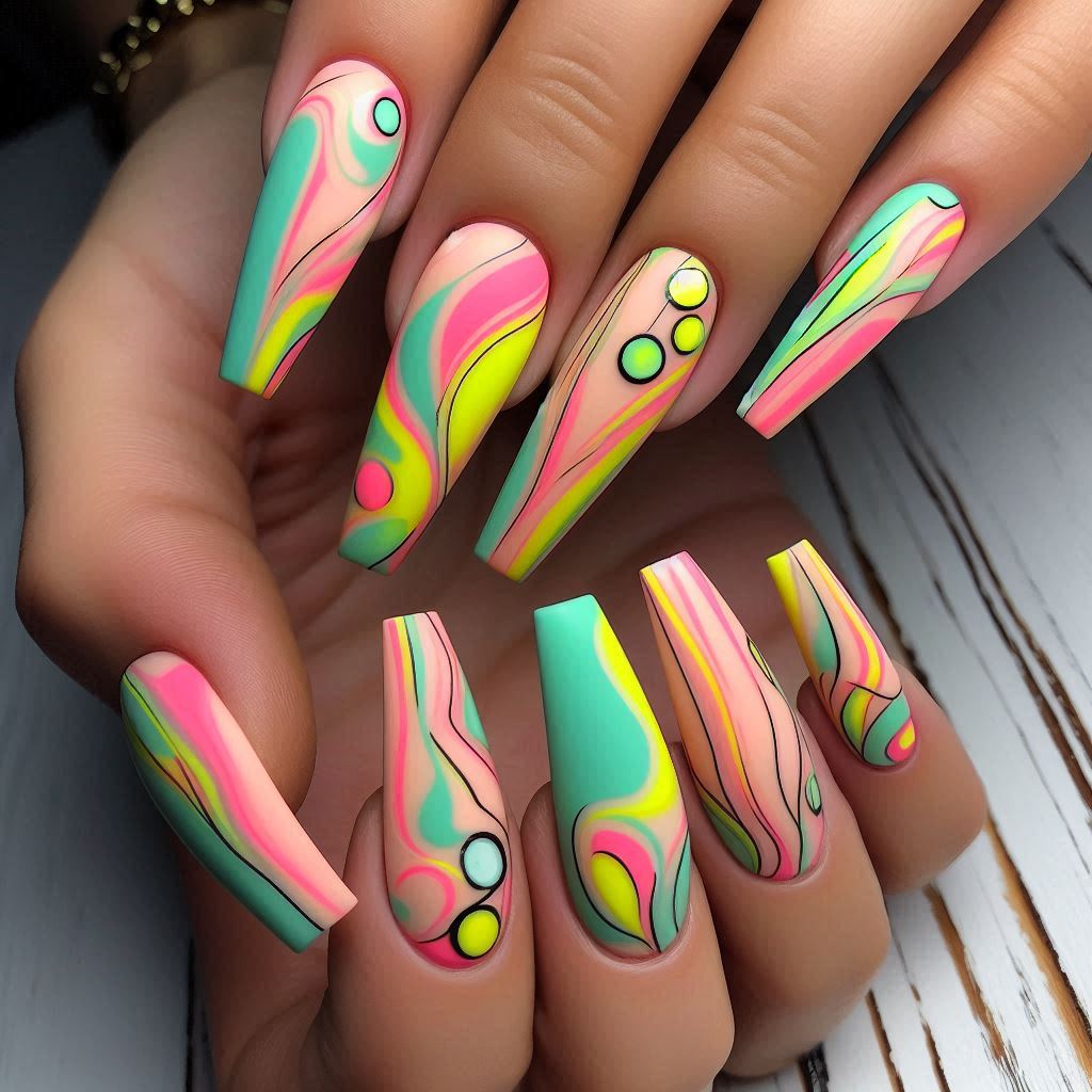  Neon Pop Nails