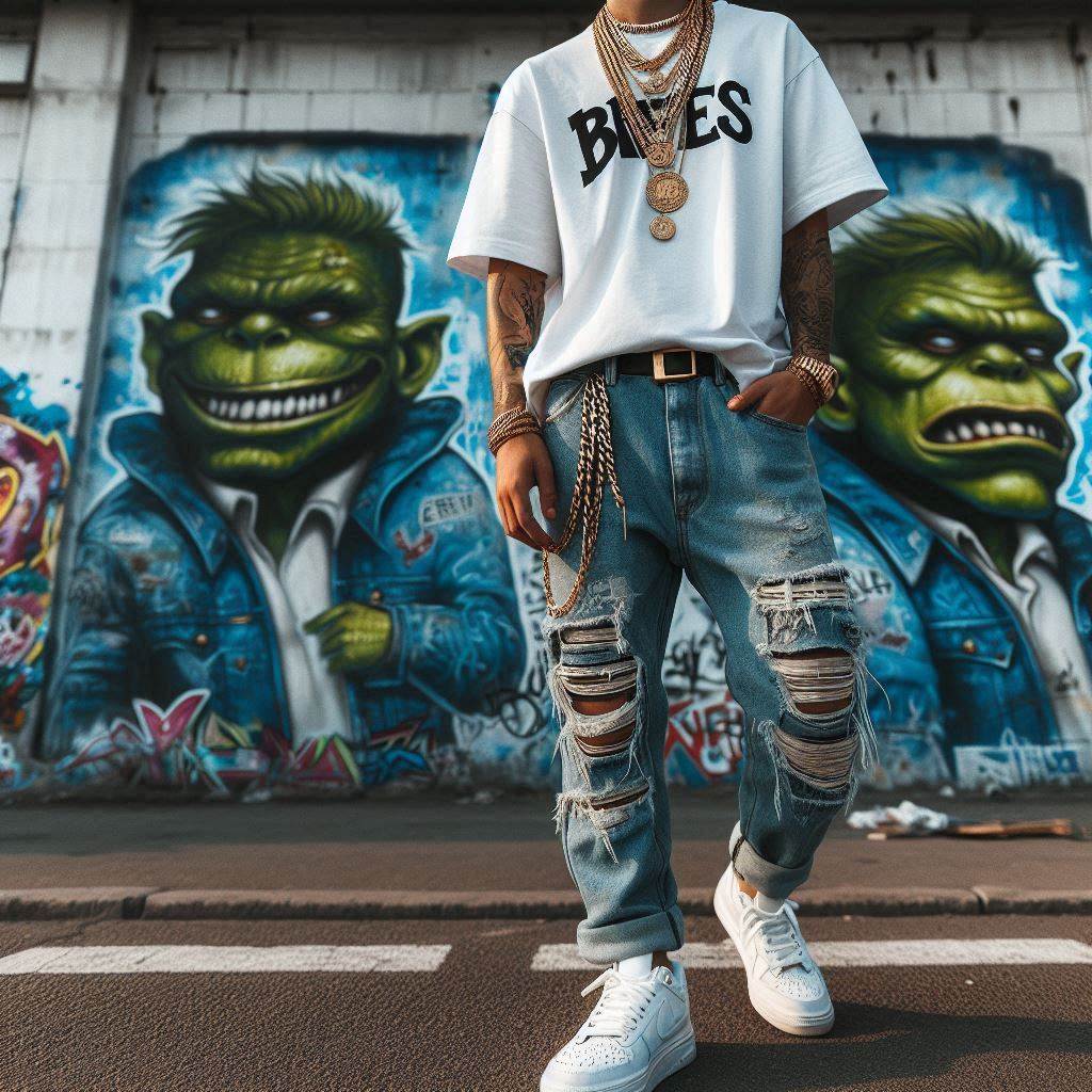 Graphic Tee and Ripped Jeans – Classic Baddie Energy