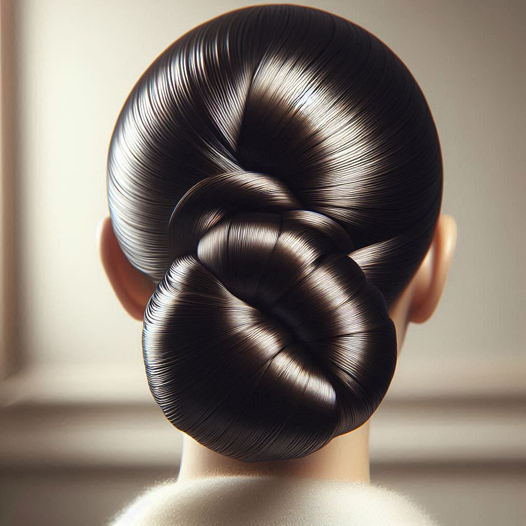 Slicked-Back Twisted Updo