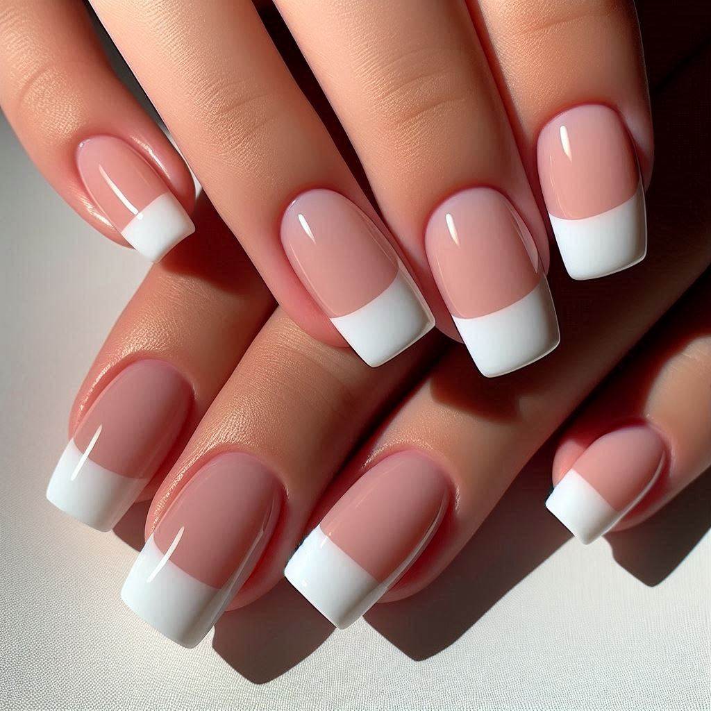 Chic French Tip Nails Short Square for a Modern Look