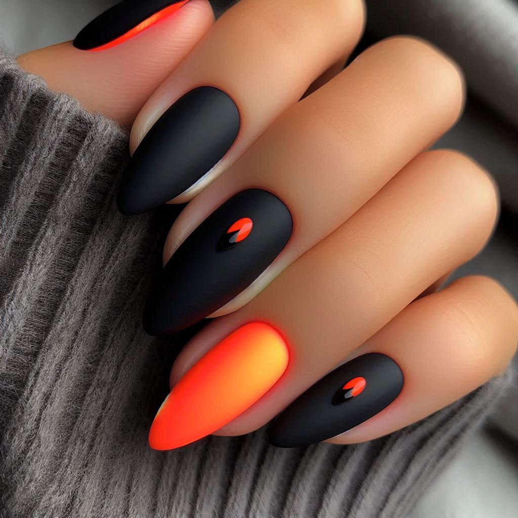 Matte Black and Neon Accent