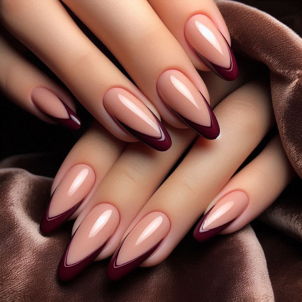 Burgundy French Tip