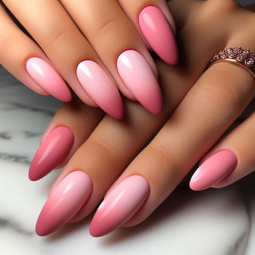 Matte Pink with Glossy Tips