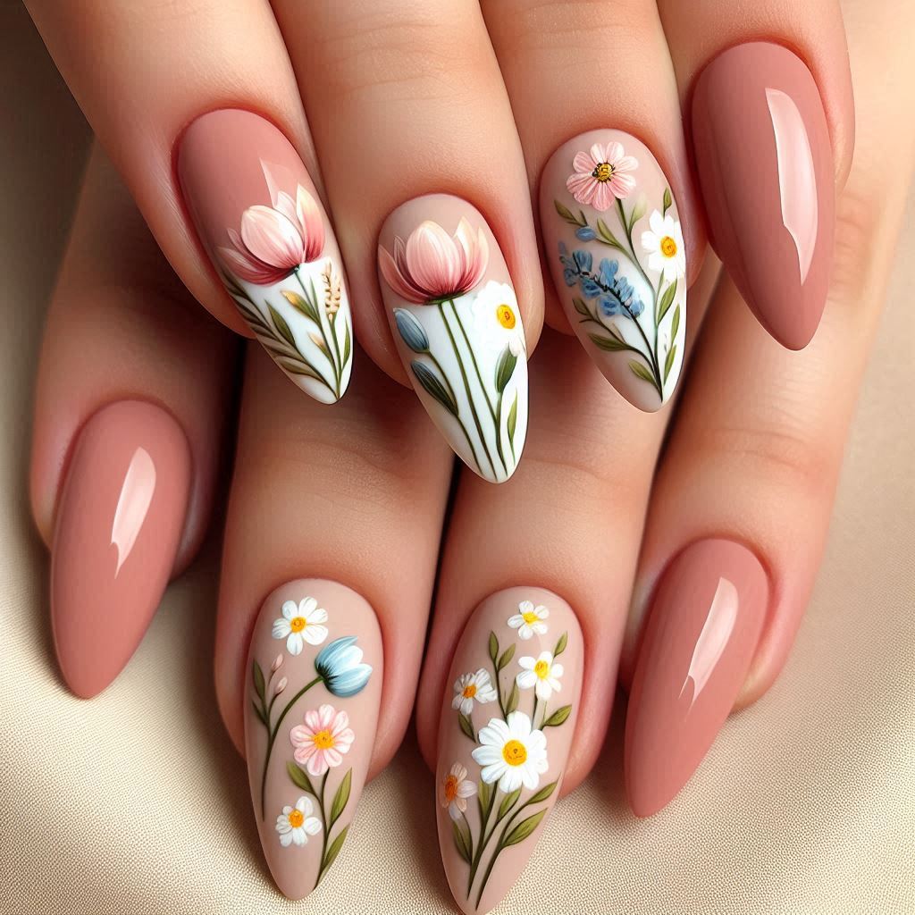 Floral Garden Nails