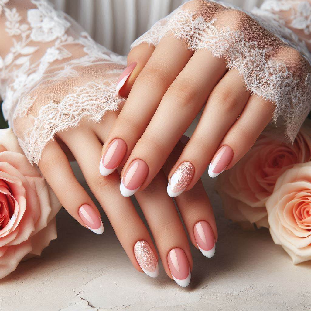  Short Almond Nails Pink French Tip – Sweet & Feminine