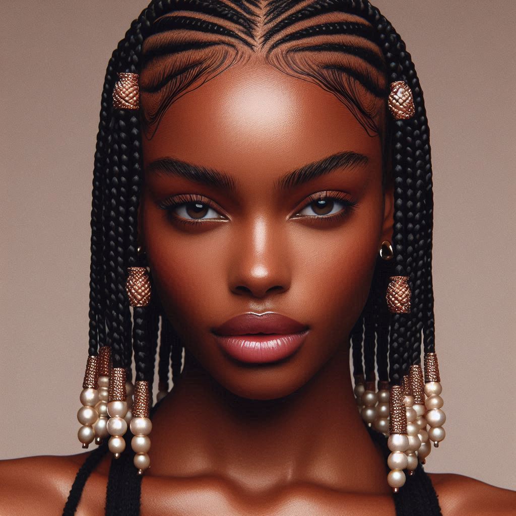 Classic Fulani Braids with Beads