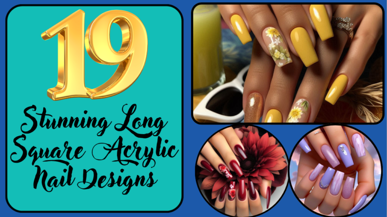 19 Stunning Long Square Acrylic Nail Designs for a Perfect Summer Look