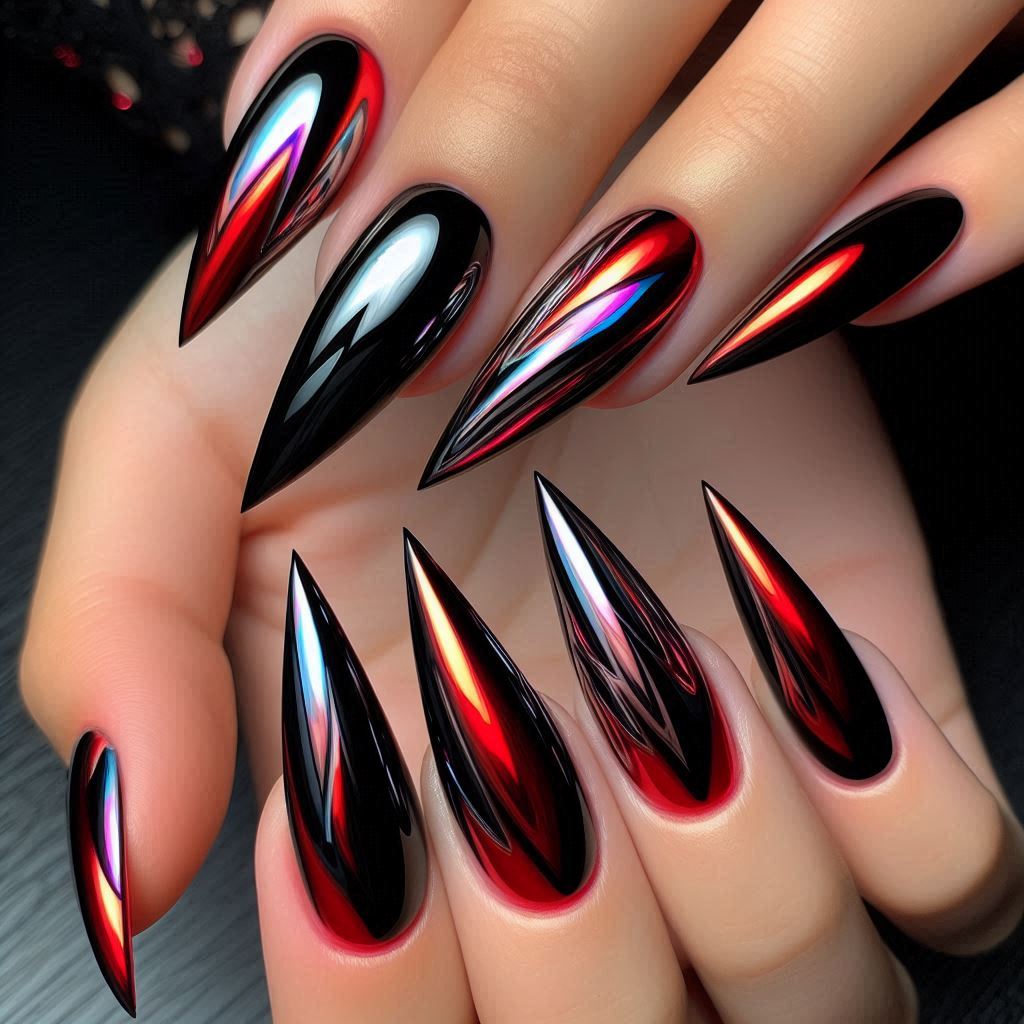 Black and Red Unicorn Chrome Combo