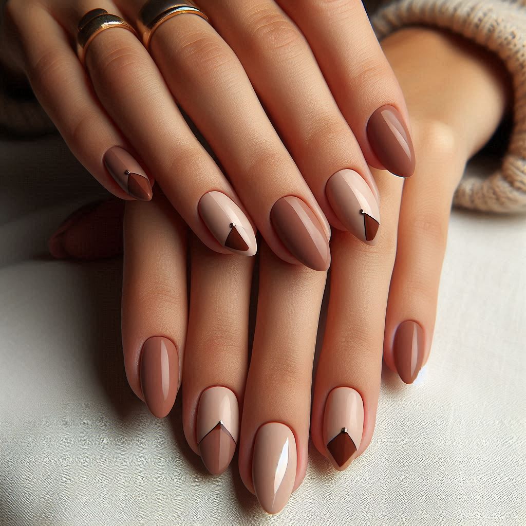 Geometric Pattern in Mocha Tones
