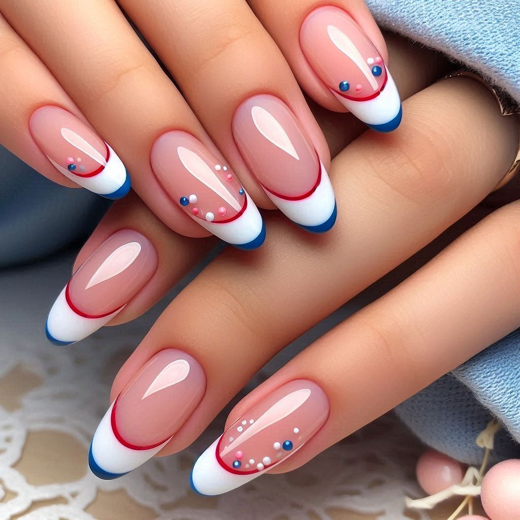 Classic French with Patriotic Dots